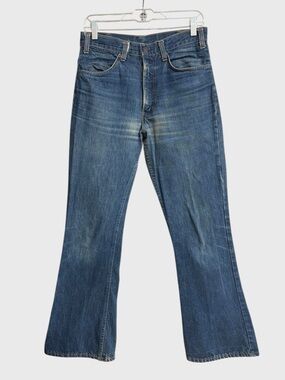 Vintage 70s Levi's 646-0217 Bell-Bottom Jeans 30x30 Fading Orange Tab Talon 42